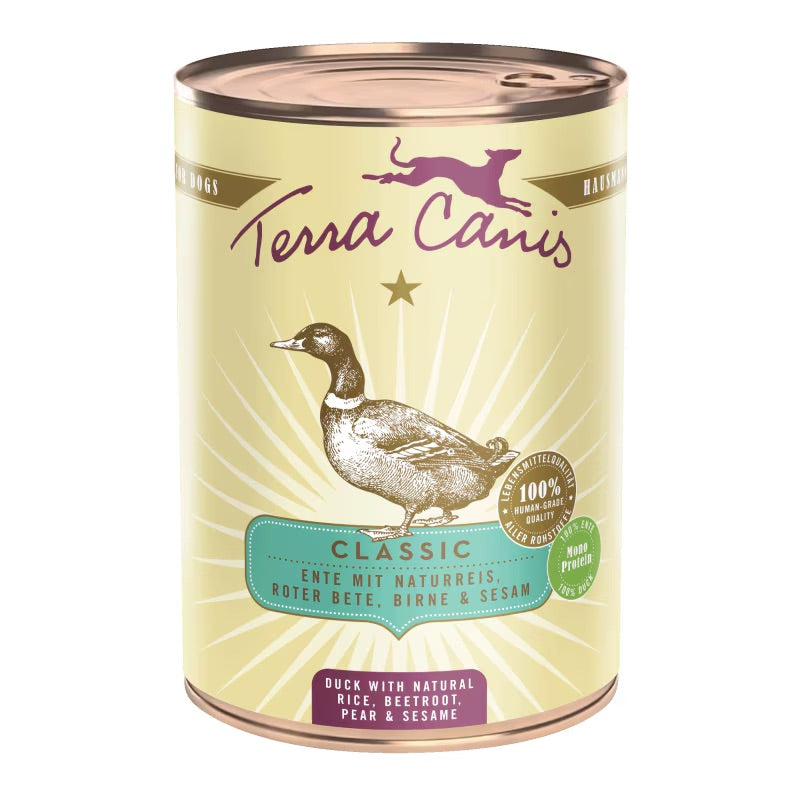 Вологий корм для собак качка з буряком, рисом, грушею та кунжутом Classic Menu Terra Canis