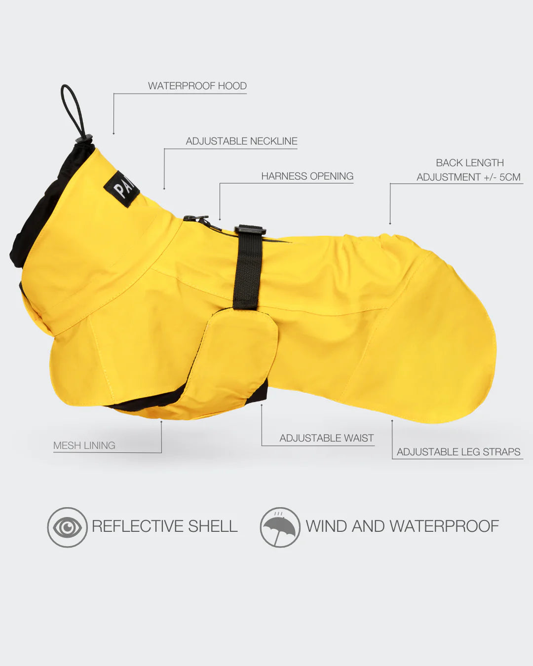 Дощовик Visibility Raincoat Lite Yellow Paikka