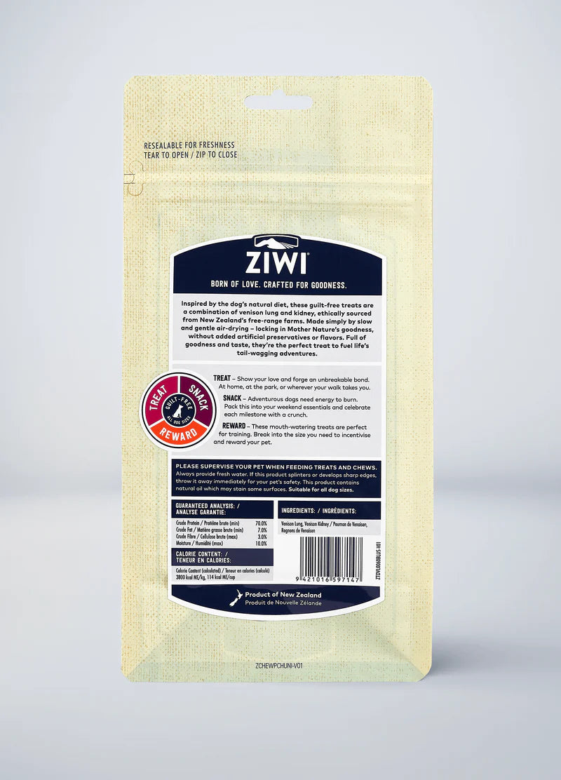 Натуральні смаколики 100% оленячі легені та нирки Ziwi 60 г