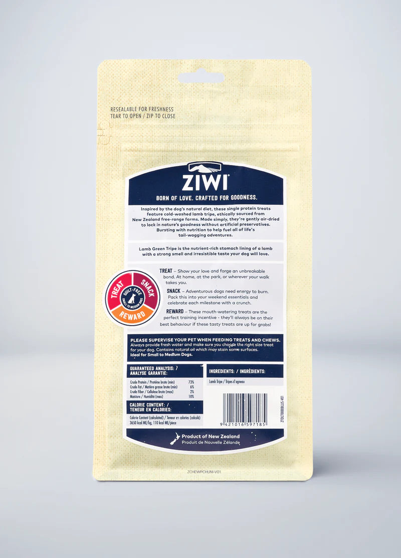 Натуральні смаколики для собак 100% зелений рубець ягняти Ziwi 80 г