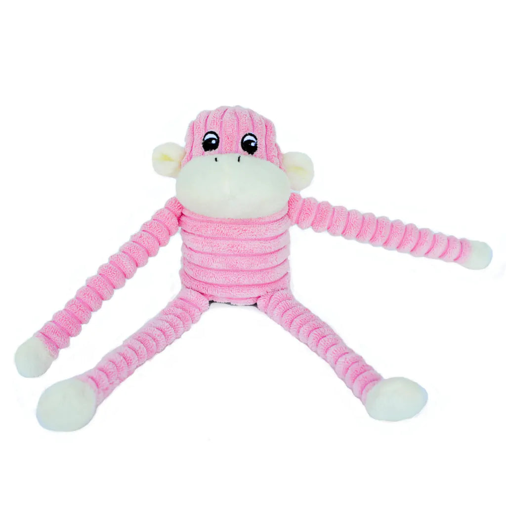 Spencer the Crinkle Monkey Small Pink Zippy Paws