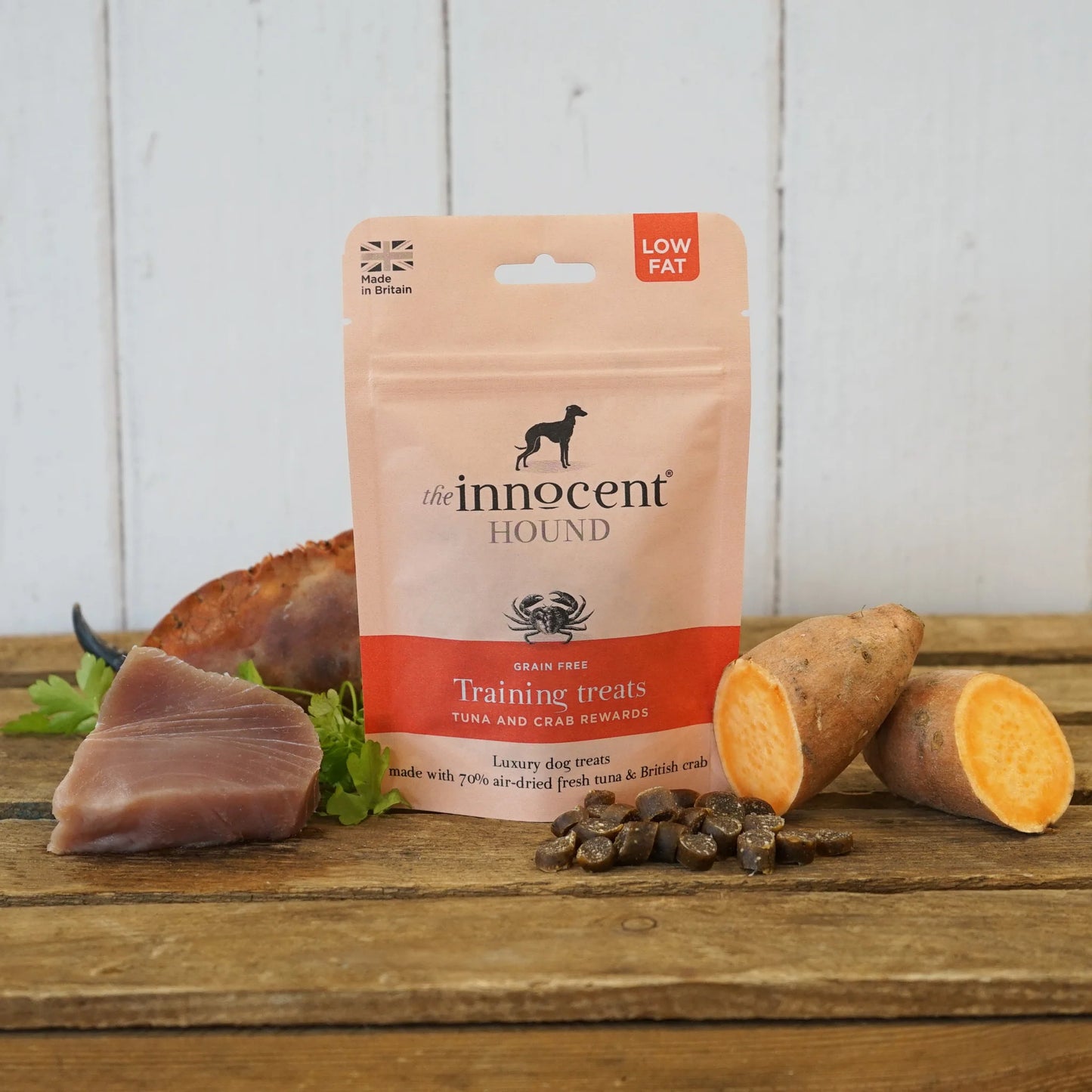 Смаколики для собак з тунця та краба для тренування The Innocent Hound 70 г