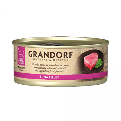 Вологий корм для котів філе тунця Grandorf TUNA FILLET 70 г