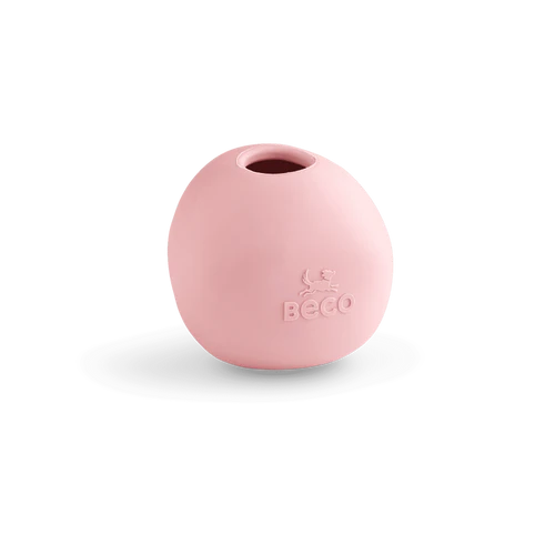 Іграшка м'ячик з отвором для смаколиків для собак Wobble Ball Pink Beco Pets