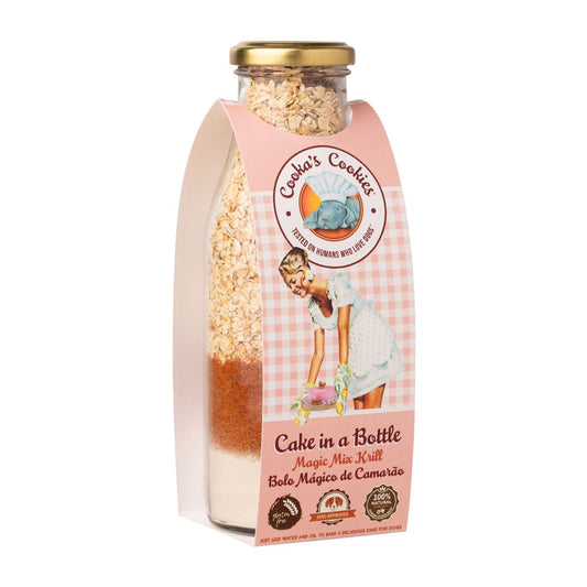 Натуральна суміш для приготування тортику для собак з креветкою Cake In A Bottle Cooka's Cookies