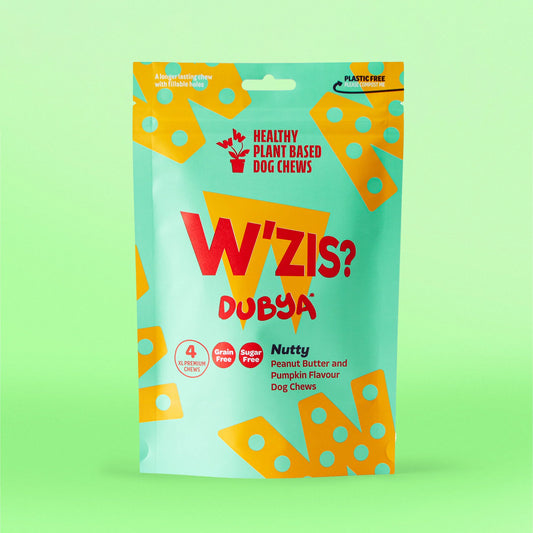Веганські жуйки для собак Pouch з арахісовим маслом та гарбузом Nutty Dubya W'ZIS 4 шт