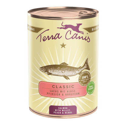 Вологий корм для собак лосось з персиком, просом, травами Classic Menu Terra Canis 400 г