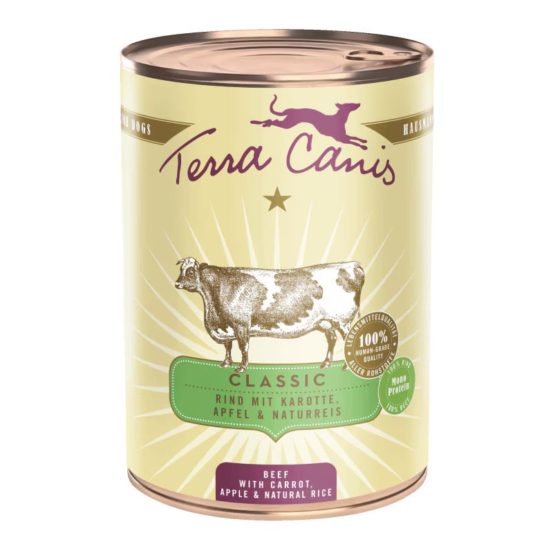 Вологий корм для собак яловичина з морквою, рисом, яблуком Classic Menu Terra Canis
