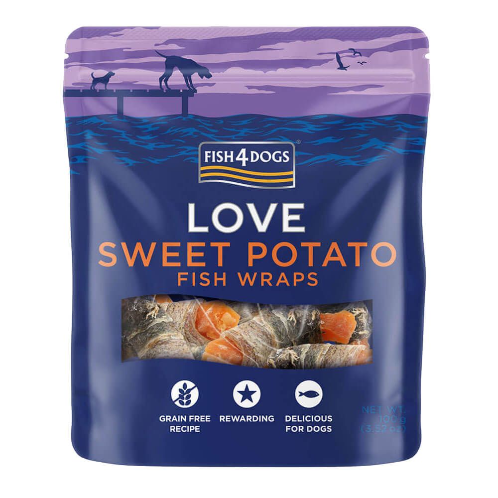 Рибні рулетики з бататом Love Fish4Dogs 100 г