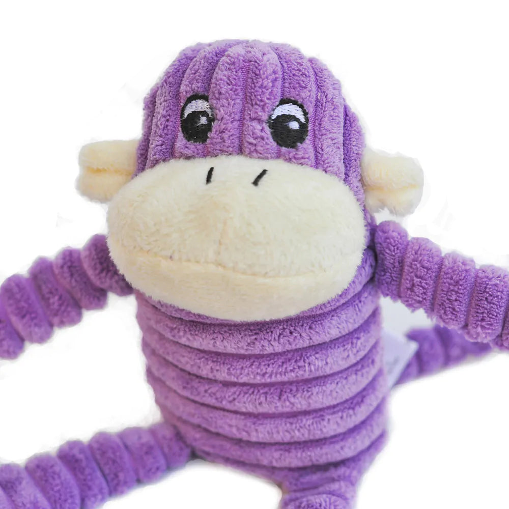 Spencer the Crinkle Monkey Small Purple Zippy Paws