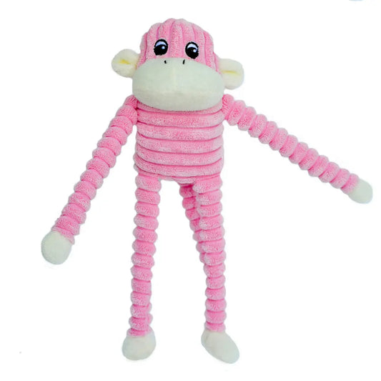 Spencer the Crinkle Monkey Small Pink Zippy Paws